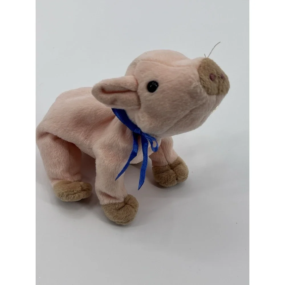 Ty Beanie Baby Knuckles Pig NWT Retired 1990s Pink Farm‎ Plush Toy